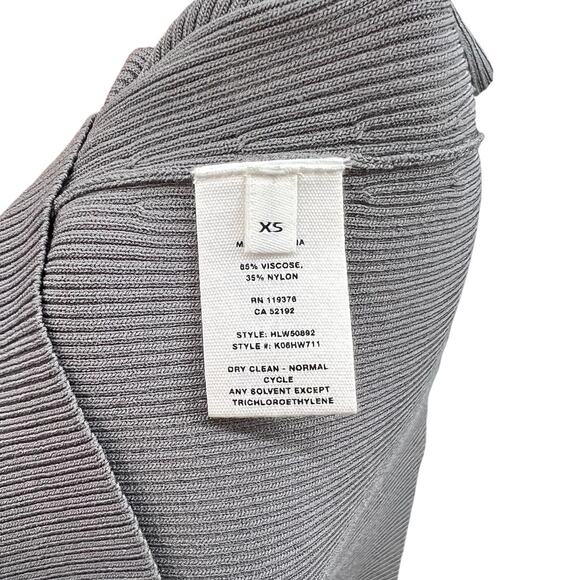 Helmut Lang Ring Shoulder Knit Top Sweater Cut Out Gray Silver Size XS - Picture 10 of 10